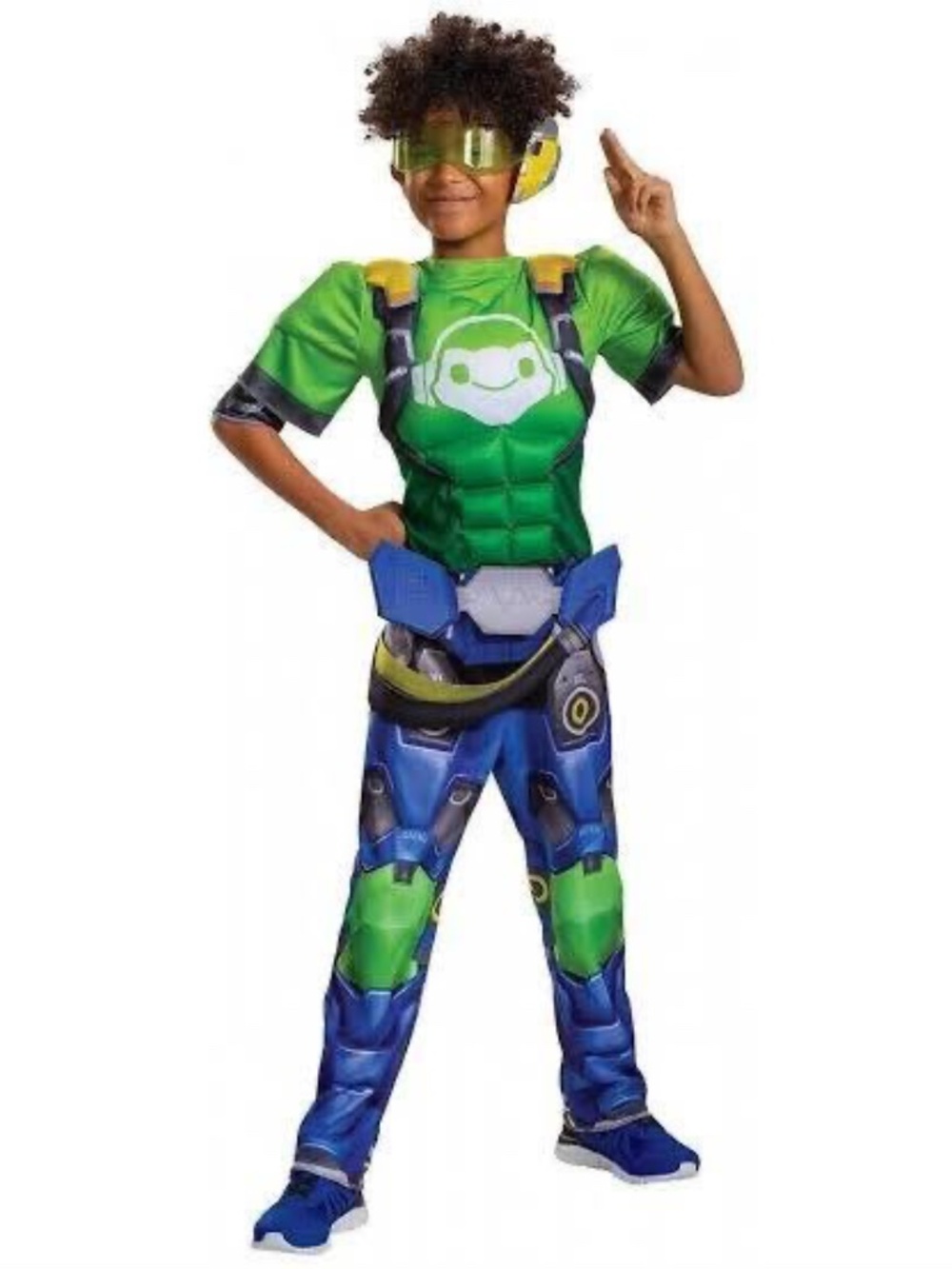 BRAND NEW boy overwatch lucio halloween jumpsuit cosplay costume size L 10-12